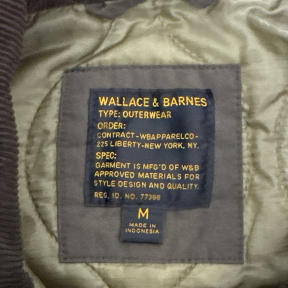 J. Crew Wallace & Barnes Green Jacket with Brown Collar - Picture 2 of 9